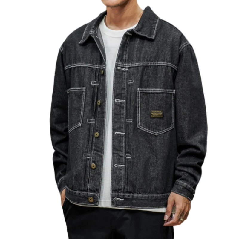 Japan Style Mens Jeans Jacket Black Denim Jackets Hip Pop Streetwear Cool Man Coat Big Size M-5XL Bomber Jacket for Male Boys
Japan Style Mens Jeans Jacket Black Denim Jackets Hip Pop Streetwear Cool Man Coat Big Size M-5XL Bomber Jacket for Male Boys
