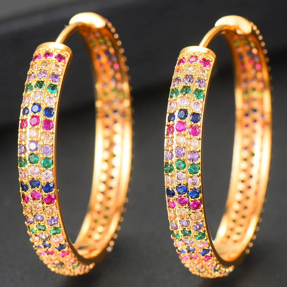 Роскошные геометрические разноцветные Круглые серьги-кольца с фианитами, крупные серьги-кольца Дубая для женщин, свадебные украшения
Роскошные геометрические разноцветные Круглые серьги-кольца с фианитами, крупные серьги-кольца Дубая для женщин, свадебные украшения