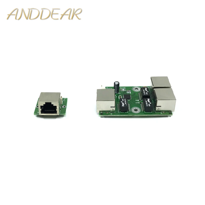 3-port OEM factory direct mini fast 10 / 100mbps Ethernet network lan hub switch board two-layer pcb 2 rj45 1 * 8pin head port
3-port OEM factory direct mini fast 10 / 100mbps Ethernet network lan hub switch board two-layer pcb 2 rj45 1 * 8pin head port