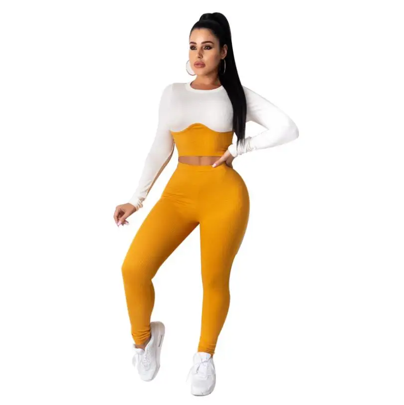 2020 Casual Women Skinny Two-piece Clothes Set Long Sleeve Round Collar Crop Top + Long Pants Fashion Ladies Skinny Outfits Set
2020 Casual Women Skinny Two-piece Clothes Set Long Sleeve Round Collar Crop Top + Long Pants Fashion Ladies Skinny Outfits Set