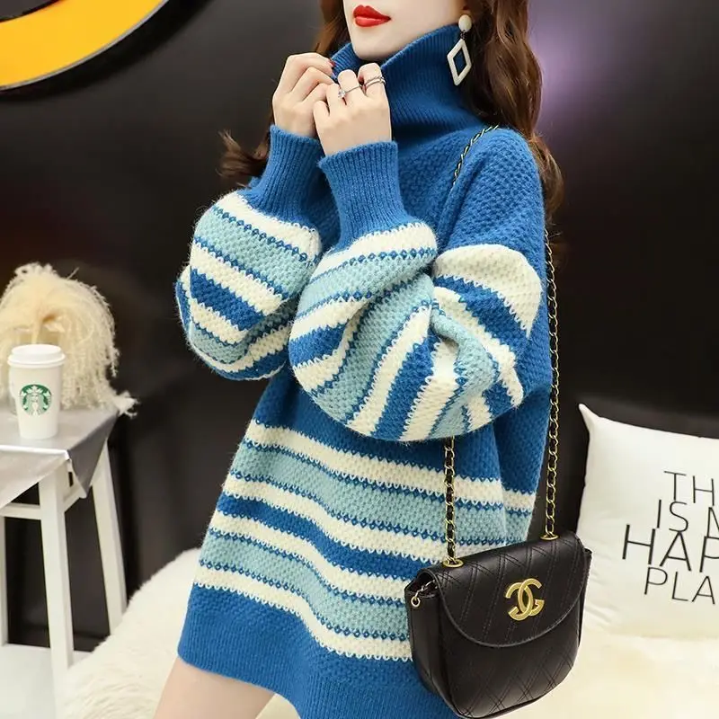Plus size thick fat mm turtleneck sweater female Korean version loose wear lazy wind 2020 autumn winter knitted bottoming shirt
Plus size thick fat mm turtleneck sweater female Korean version loose wear lazy wind 2020 autumn winter knitted bottoming shirt