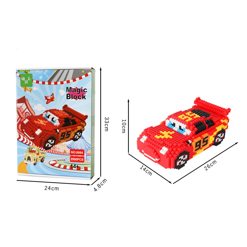 2900pcs Cartoon Cars Diamond Building Blocks Lightning McQueen Cute DIY Model Connection Mini Bricks Car For Blocks Toy
2900pcs Cartoon Cars Diamond Building Blocks Lightning McQueen Cute DIY Model Connection Mini Bricks Car For Blocks Toy