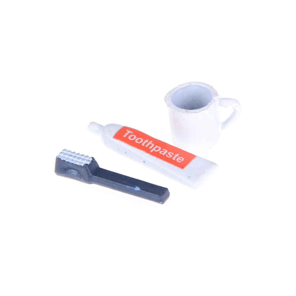 3pcs/set 1:12 Toothbrush Toothpaste Cup Toiletries Set Dollhouse Miniatures Bathroom Scene Accessories
3pcs/set 1:12 Toothbrush Toothpaste Cup Toiletries Set Dollhouse Miniatures Bathroom Scene Accessories