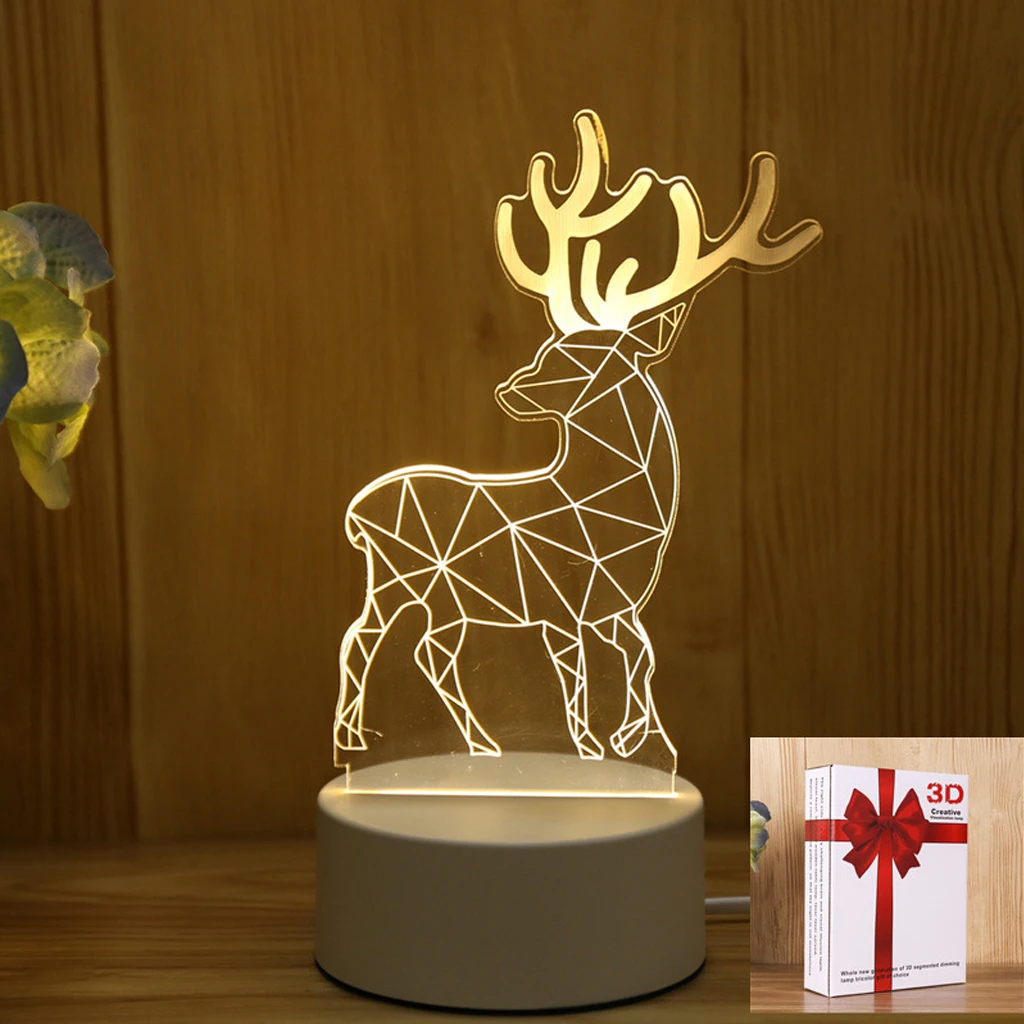 LED Christmas Deer Night Light Novelty Illusion Table Lamp For Festival Bedroom Child Party Decor Indie Adult Kids Birthday Gift
LED Christmas Deer Night Light Novelty Illusion Table Lamp For Festival Bedroom Child Party Decor Indie Adult Kids Birthday Gift