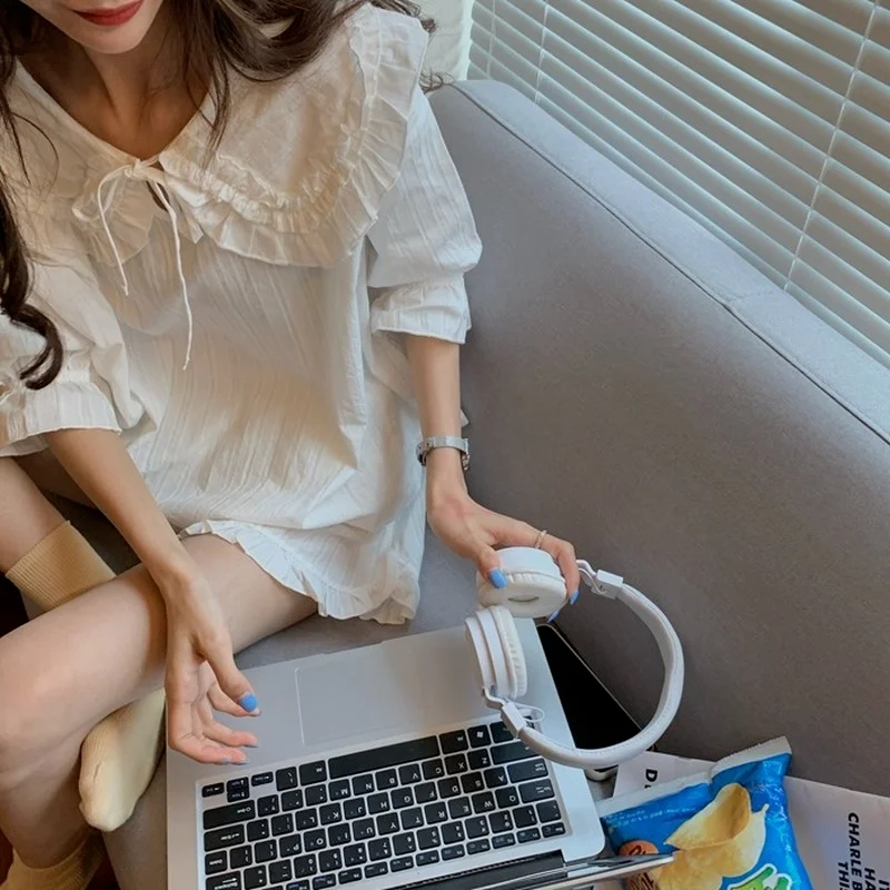 Pajama Set Summer New Korean Style Pajamas Doll Collar Sweet Solid Short Sleeve Shorts Casual Home Wear Two Piece Suit 
Pajama Set Summer New Korean Style Pajamas Doll Collar Sweet Solid Short Sleeve Shorts Casual Home Wear Two Piece Suit