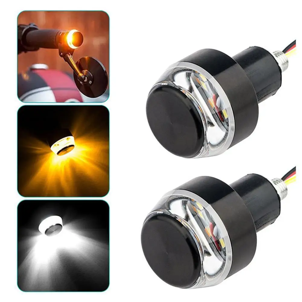 2PCS Motorcycle LED Handlebar End Turn Signal Light DC 12V White Amber Yellow Flasher Handle Grip Bar Blinker Side Marker Lamp
2PCS Motorcycle LED Handlebar End Turn Signal Light DC 12V White Amber Yellow Flasher Handle Grip Bar Blinker Side Marker Lamp