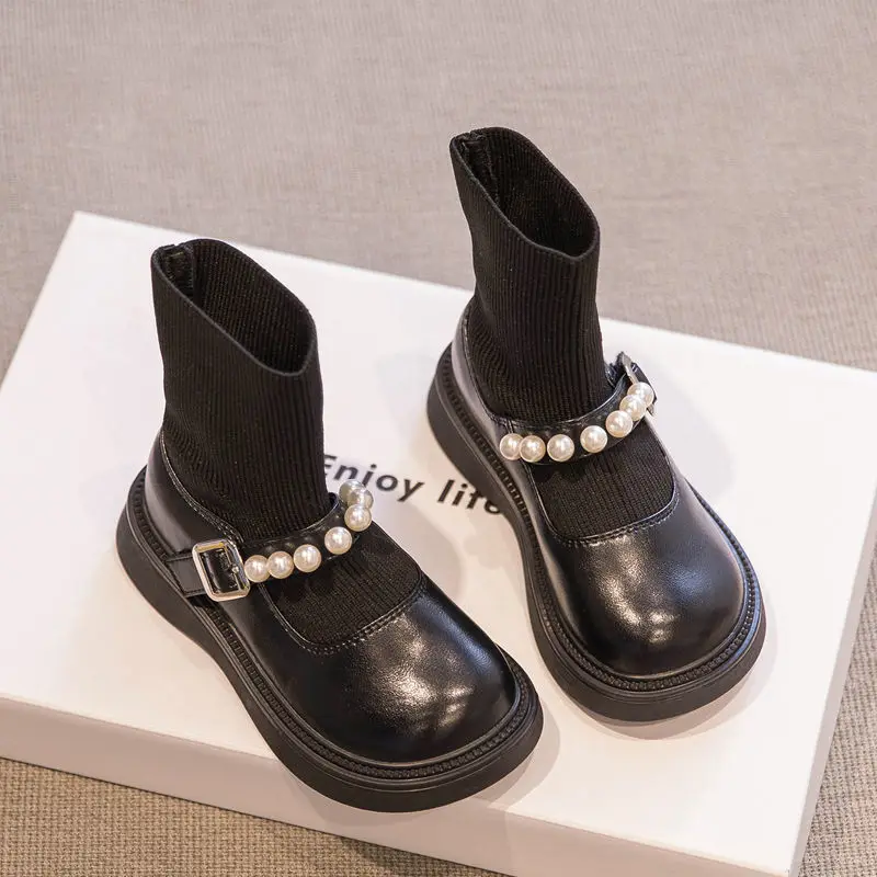 Kids Boots Shoes Girl Knit Ankle Patent Leather Boots Pearl Bowknot 2021 Child School Uniform Dress Thick Bottom Princess Shoes
Kids Boots Shoes Girl Knit Ankle Patent Leather Boots Pearl Bowknot 2021 Child School Uniform Dress Thick Bottom Princess Shoes