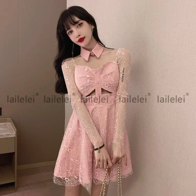 Lace Sexy Short Off Shoulder Party Hollow Out Dress Women Black White Pink Fake Collar Spring Summer Vintage Backless Vestidos 
Lace Sexy Short Off Shoulder Party Hollow Out Dress Women Black White Pink Fake Collar Spring Summer Vintage Backless Vestidos