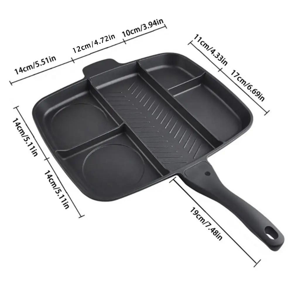 Five-in-one Frying Pan Multi-purpose Aluminum Alloy Non-stick Smoke-free Open Flame Fry Egg Pancake Home Breakfast Baking Pan
Five-in-one Frying Pan Multi-purpose Aluminum Alloy Non-stick Smoke-free Open Flame Fry Egg Pancake Home Breakfast Baking Pan