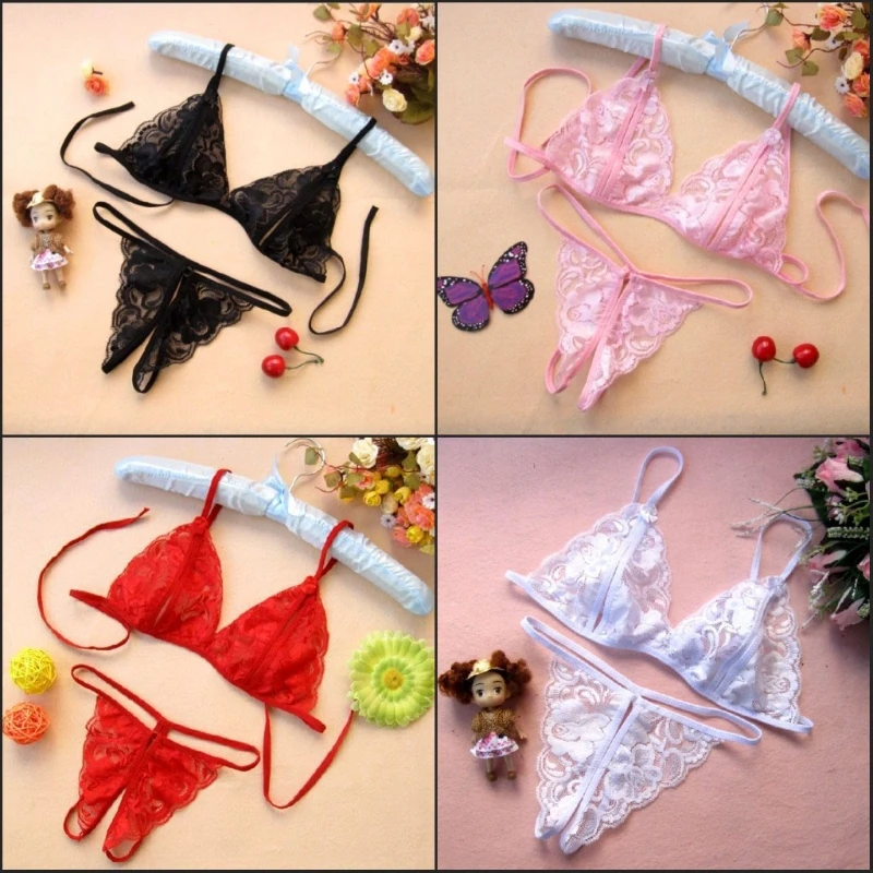 Womens Lingerie Lace Babydoll 2 Piece Bras Set With Bow Open Cup Crotchless Sexy 23GE
Womens Lingerie Lace Babydoll 2 Piece Bras Set With Bow Open Cup Crotchless Sexy 23GE