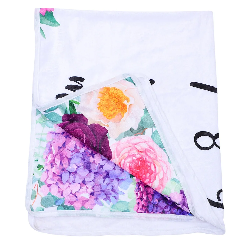 Baby Monthly Milestone Blanket Floral Flannel Blanket Souvenir Photo Backdrop 
Baby Monthly Milestone Blanket Floral Flannel Blanket Souvenir Photo Backdrop