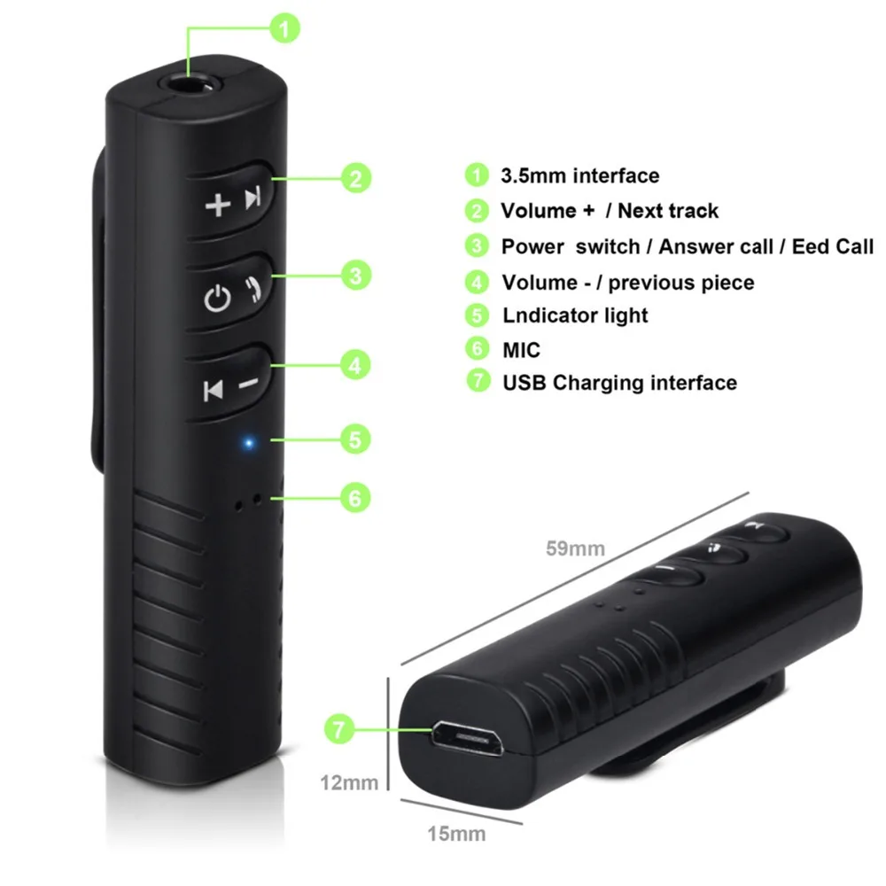 Bluetooth Receiver Car Kit Mini USB Audio 3.5MM Jack AUX Auto MP3 Music Dongle Adapter for Wireless Keyboard FM Radio Speaker
Bluetooth Receiver Car Kit Mini USB Audio 3.5MM Jack AUX Auto MP3 Music Dongle Adapter for Wireless Keyboard FM Radio Speaker