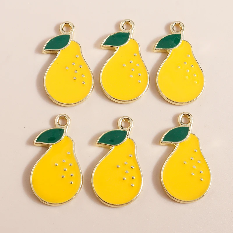 10pcs 12*21mm Enamel Fruit Charms for Necklaces Earrings Making Pear Charms Pendants for Handmade DIY Jewelry Making Accessories
10pcs 12*21mm Enamel Fruit Charms for Necklaces Earrings Making Pear Charms Pendants for Handmade DIY Jewelry Making Accessories