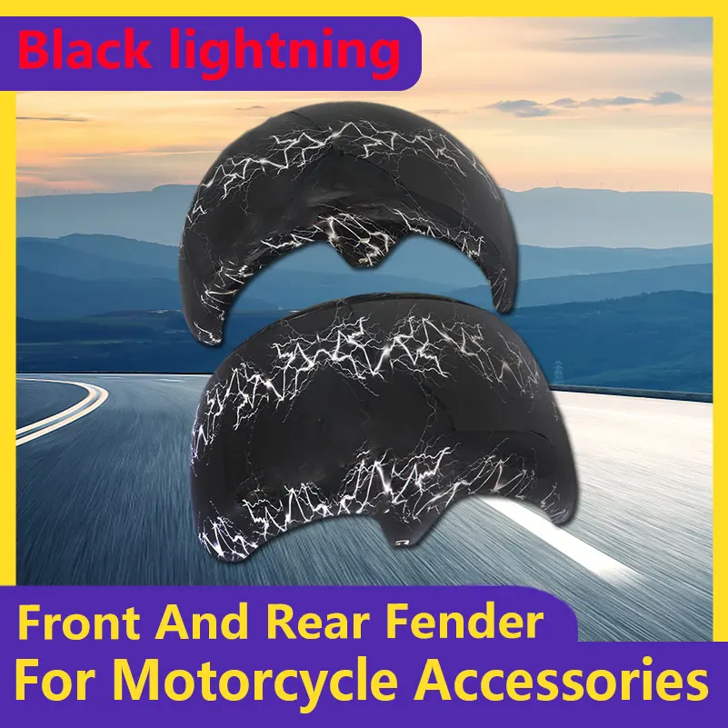 Black Lightning 10x6.00-5.5 10x6.00-6 Citycoco Fender Shell Flaps Front and Rear Fender Mudguards with Taillight Reminder
Black Lightning 10x6.00-5.5 10x6.00-6 Citycoco Fender Shell Flaps Front and Rear Fender Mudguards with Taillight Reminder