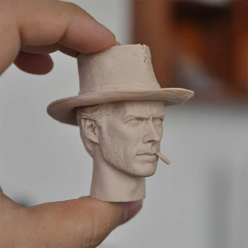 Unpainted 1/6 Clint Eastwood Head Sculpt PVC Cowboy Head Carving Fit 12'' Male Soldier Action Figure Body for Fans DIY
Unpainted 1/6 Clint Eastwood Head Sculpt PVC Cowboy Head Carving Fit 12'' Male Soldier Action Figure Body for Fans DIY