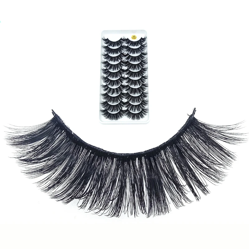 

10 Pairs Multi Layered False Eyelashes Fluffy Volume Lashes 3D Layered Effect Reusable Easy to Apply False Eyelashes BUTT666