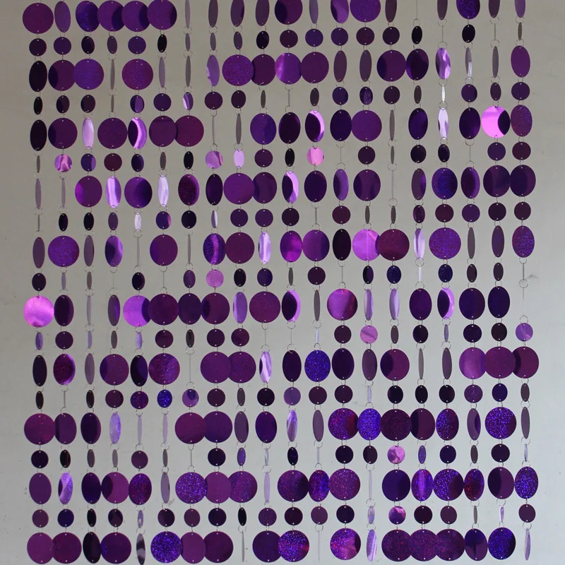Laser purple sequined plastic Curtains New Year's Party Decorations supplies Wedding Festival stage props Ornaments 
Laser purple sequined plastic Curtains New Year's Party Decorations supplies Wedding Festival stage props Ornaments