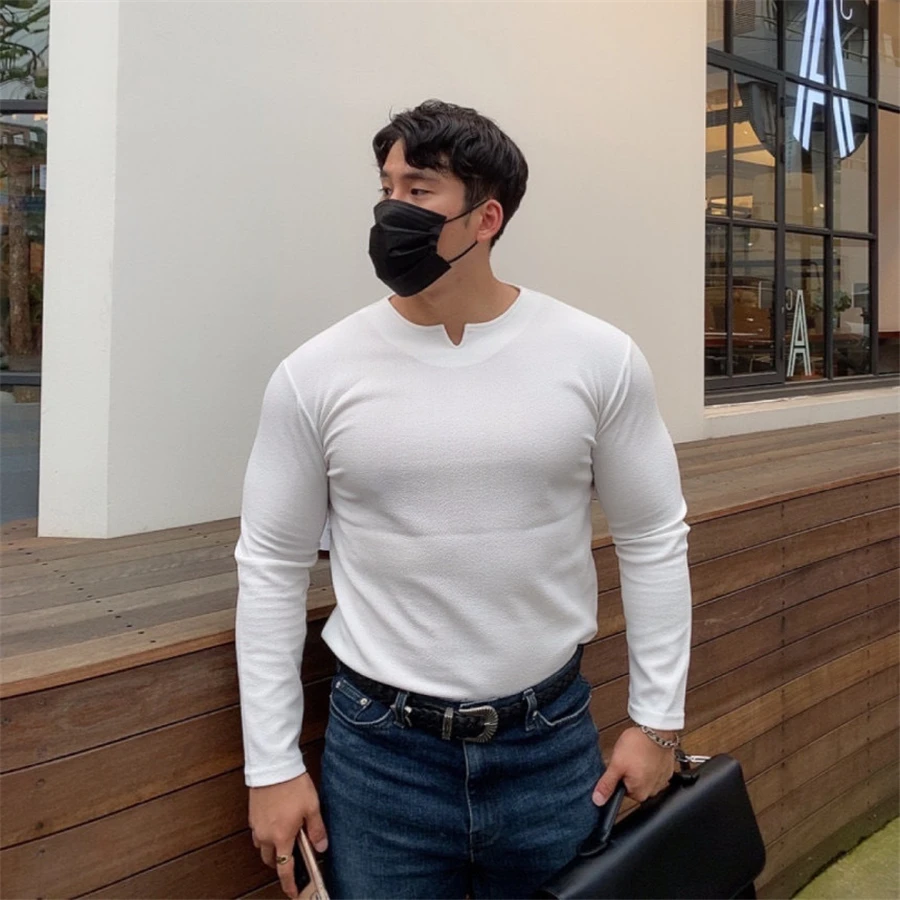 Men Fitness v-neck Long sleeve Shirts Autumn 2021 Casual Fashion Printed T-Shirt Male Gyms Fitness Black Tee shirt Tops Brand
Men Fitness v-neck Long sleeve Shirts Autumn 2021 Casual Fashion Printed T-Shirt Male Gyms Fitness Black Tee shirt Tops Brand