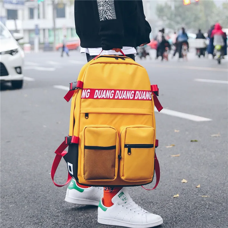 gang feng Letters Wild Minimalist Backpack Female Korean Harajuku Male Korean Version of the Campus Backpack Street Tide
gang feng Letters Wild Minimalist Backpack Female Korean Harajuku Male Korean Version of the Campus Backpack Street Tide