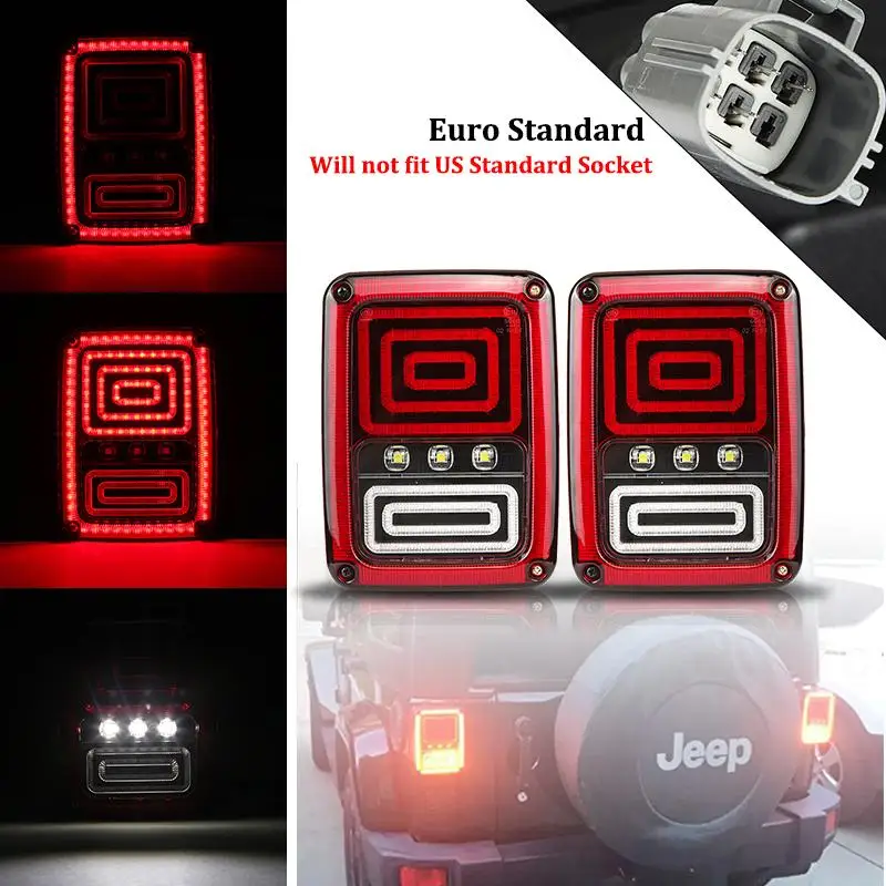 LED Car Tail Lights for Jeep Wrangler JK 2007-2017 Rear Lamps Brake Reverse DRL Turn Signal Light Lamp Assembly fit EU Version
LED Car Tail Lights for Jeep Wrangler JK 2007-2017 Rear Lamps Brake Reverse DRL Turn Signal Light Lamp Assembly fit EU Version