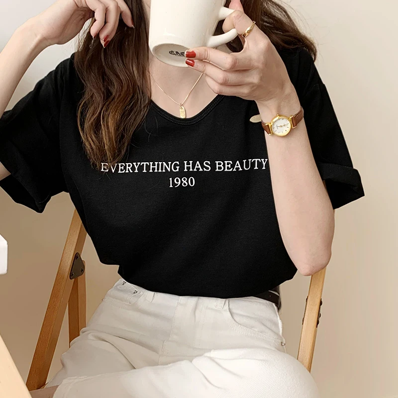 Womens Letter Print Tops for 2021 Summer Korean Fashion Trends Short Sleeve T Shirts Girls Simple Graphic Tees Loose Streetwear
Womens Letter Print Tops for 2021 Summer Korean Fashion Trends Short Sleeve T Shirts Girls Simple Graphic Tees Loose Streetwear
