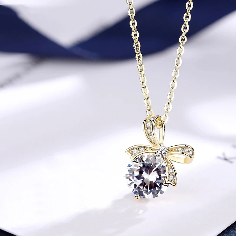 MENGYI Luxury Elegant Bow Pendant Necklace Women's 9 2 5 Golden Clavicle Choker With Shiny Zircon Romantic Wedding Jewelry Gifts
MENGYI Luxury Elegant Bow Pendant Necklace Women's 9 2 5 Golden Clavicle Choker With Shiny Zircon Romantic Wedding Jewelry Gifts