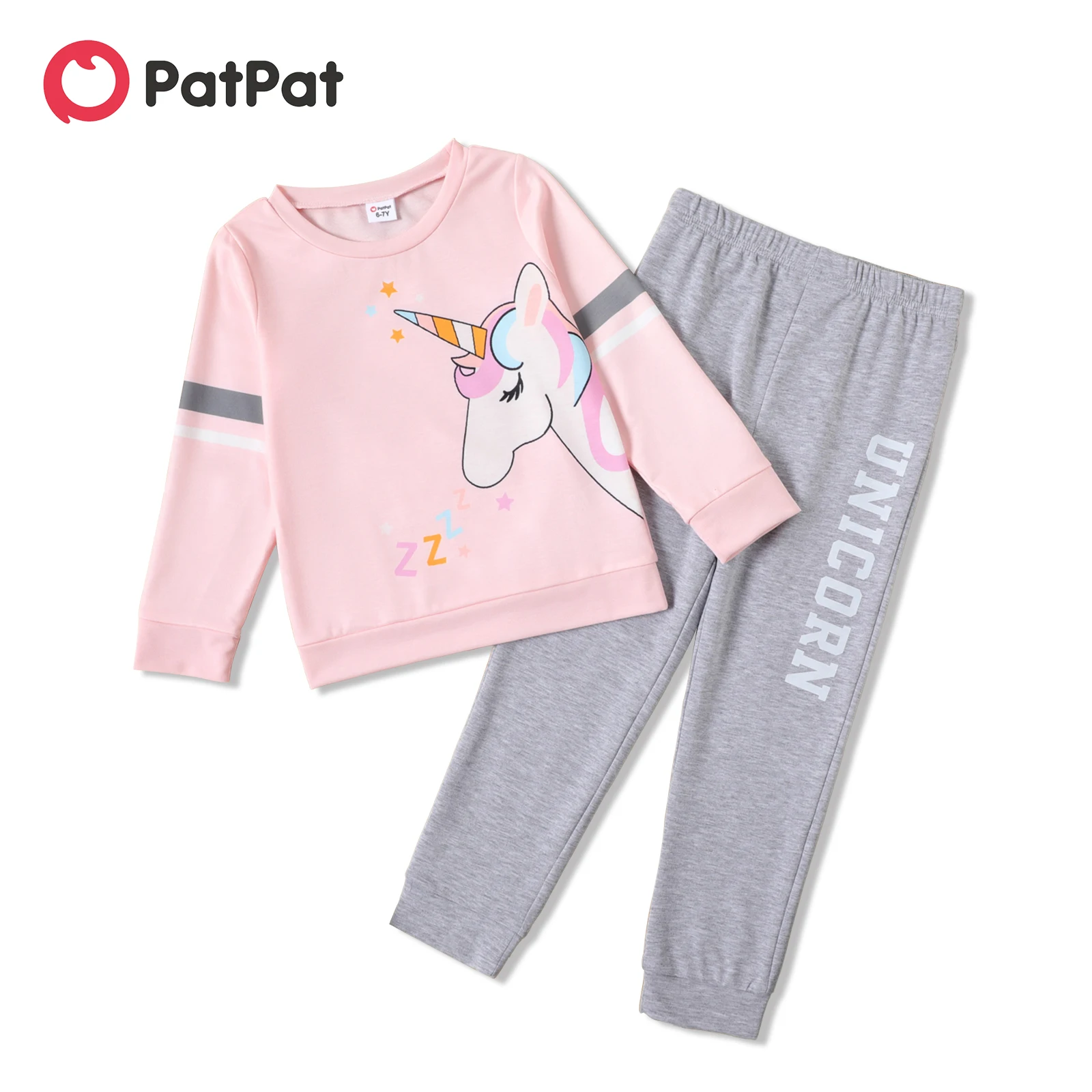 PatPat 2-piece Kid Girl Unicorn Stars Print Pink Pullover Sweatshirt and Letter Print Gray Pants Set
PatPat 2-piece Kid Girl Unicorn Stars Print Pink Pullover Sweatshirt and Letter Print Gray Pants Set