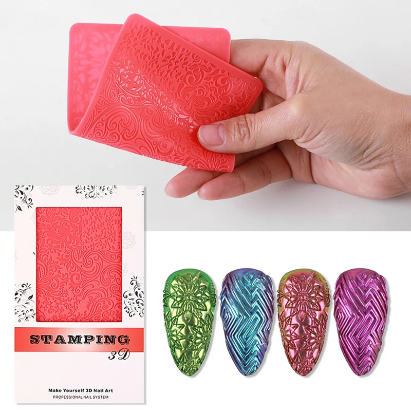 3D Soft Silicone Nail Art Printing Template Carving Mold Relief Nail Art Tools Nail art printing template nail decoration
3D Soft Silicone Nail Art Printing Template Carving Mold Relief Nail Art Tools Nail art printing template nail decoration