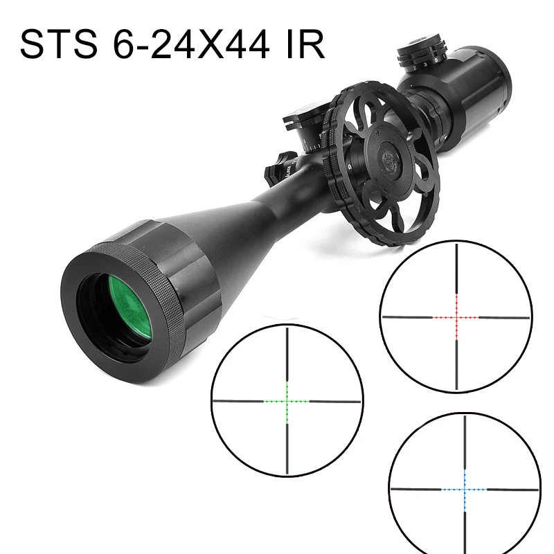 

BSA STS 6-24X44 IR Hunting Optics Riflescopes with Side Big Wheel Parallax Etched Mil Dot Reticle Turrets Lock Scope Sniper