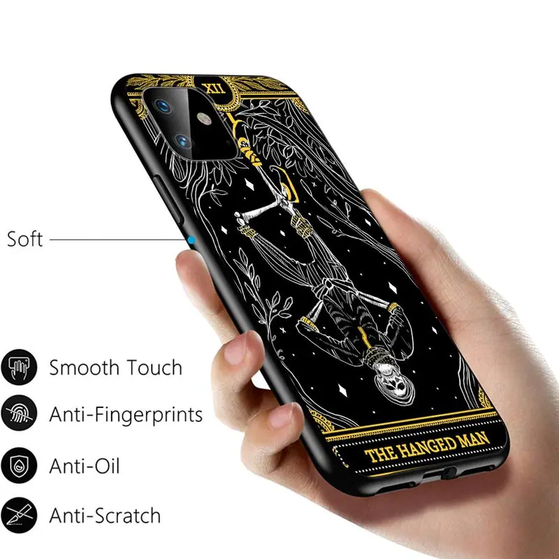 Death Tarot For Apple iPhone 12 11 Pro Max mini XS Max XR X 8 7 6 6S Plus 5S SE 2020 Soft Black Phone Case
Death Tarot For Apple iPhone 12 11 Pro Max mini XS Max XR X 8 7 6 6S Plus 5S SE 2020 Soft Black Phone Case