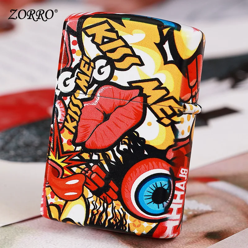 Kerosene Lighter Personality Creative Hip-hop Love Collision Vintage Grinding Wheel Color Printing Lighter Birthday Gift Male
Kerosene Lighter Personality Creative Hip-hop Love Collision Vintage Grinding Wheel Color Printing Lighter Birthday Gift Male