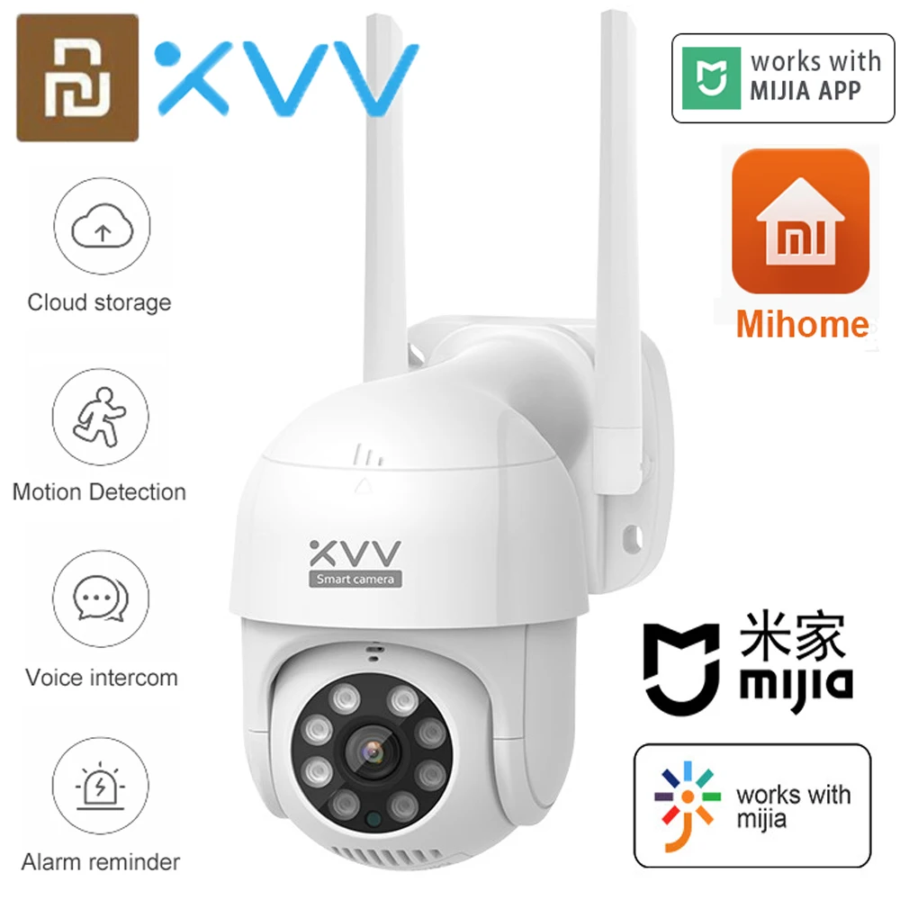 Xiaovv Outdoor IP Camera 1080P 270 PTZ Rotate Wifi Webcam Humanoid Detect Waterproof Security CCTV Camera Work For Mi Home App
Xiaovv Outdoor IP Camera 1080P 270 PTZ Rotate Wifi Webcam Humanoid Detect Waterproof Security CCTV Camera Work For Mi Home App