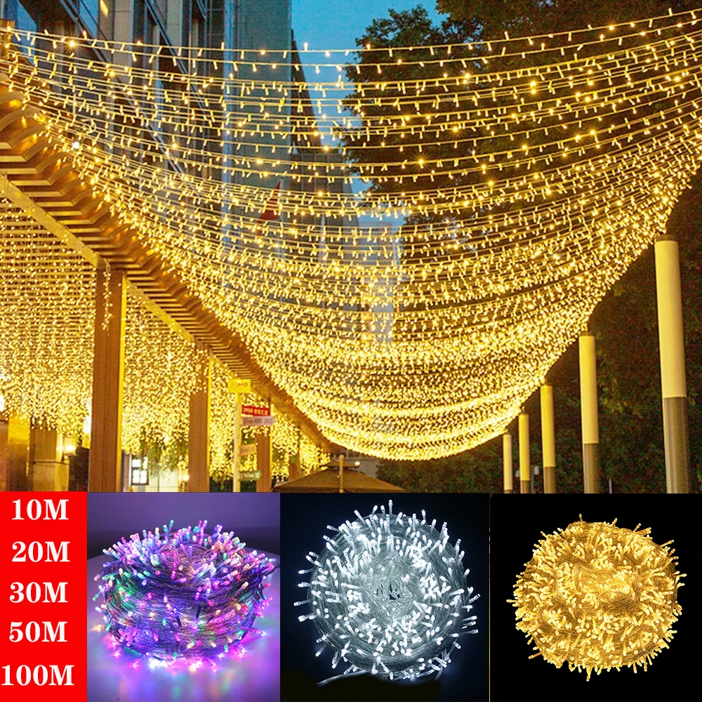 Fairy Lights 10M-100M Led String Garland Christmas Light Waterproof For Tree Home Garden Wedding Party Outdoor Indoor Decor
Fairy Lights 10M-100M Led String Garland Christmas Light Waterproof For Tree Home Garden Wedding Party Outdoor Indoor Decor
