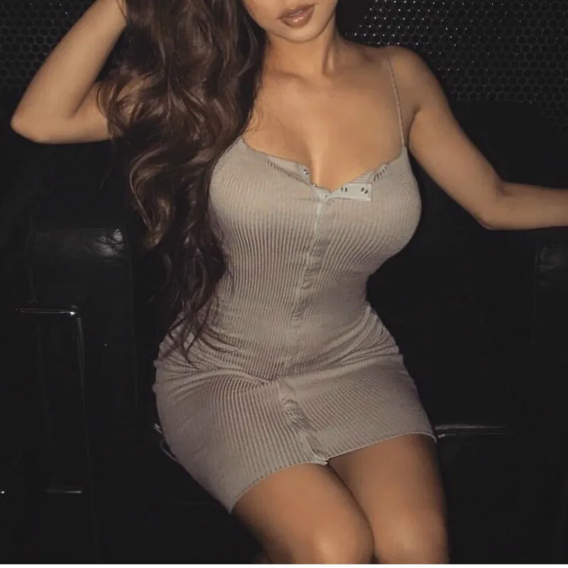 Summer Women Dress Sexy Strappy Dress Solid Color Spaghetti Strap Mini Pencil Dress
Summer Women Dress Sexy Strappy Dress Solid Color Spaghetti Strap Mini Pencil Dress