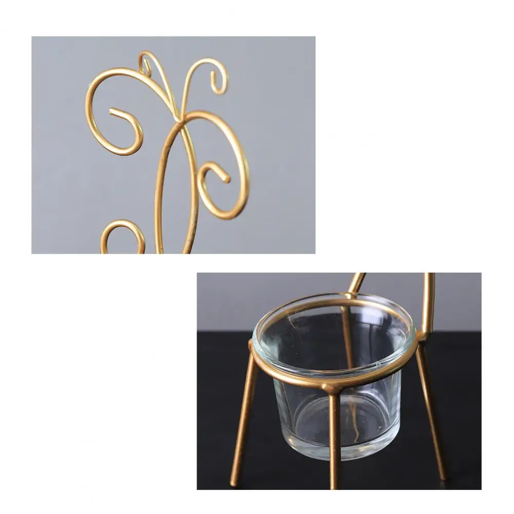 HOT SALES!!! Tabletop Iron Chair Candlestick Potted Ornament Desktop Decoration Candle Holder 
HOT SALES!!! Tabletop Iron Chair Candlestick Potted Ornament Desktop Decoration Candle Holder
