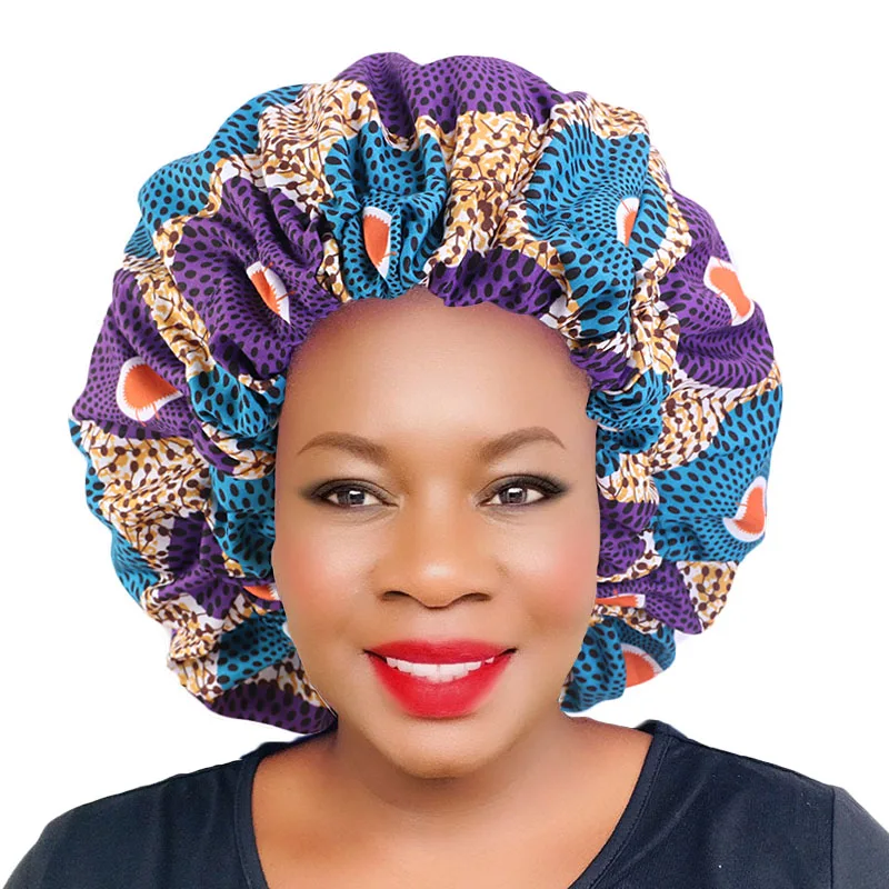 60 pcs/lot Whole Extra large Satin Lined Bonnets women African pattern print fabric Ankara bonnets Night Sleep Hat Ladies Turban
60 pcs/lot Whole Extra large Satin Lined Bonnets women African pattern print fabric Ankara bonnets Night Sleep Hat Ladies Turban