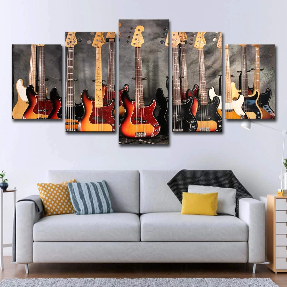 5 Pieces Print Bass Guitar Collage Wall Art Painting Music Poster Modular Picture Modern Living Room Home Decoration Frame
5 Pieces Print Bass Guitar Collage Wall Art Painting Music Poster Modular Picture Modern Living Room Home Decoration Frame