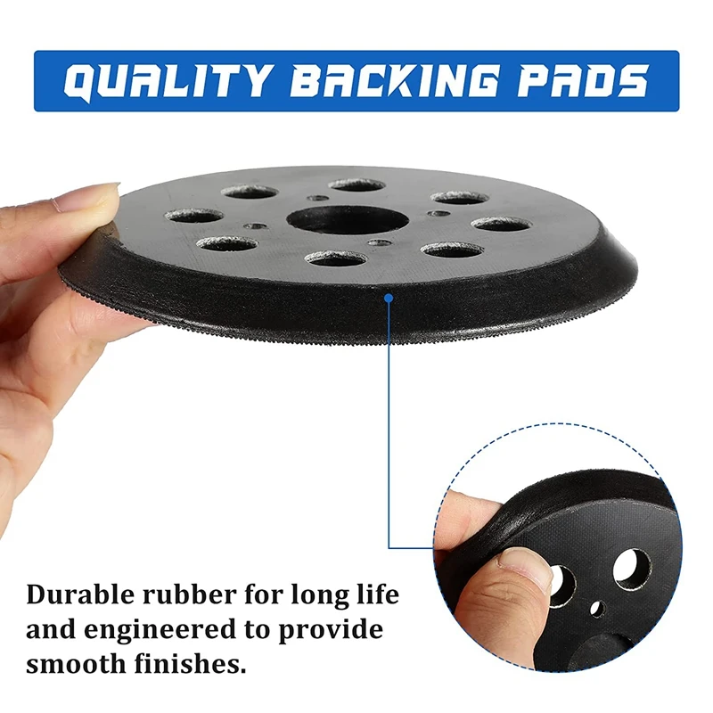 4 Pieces 5 Inch 8 Hole Hook and Loop Sander Replacement Backing Pads 4 Eye Hook and Loop Sander Pad Sanding Pads 
4 Pieces 5 Inch 8 Hole Hook and Loop Sander Replacement Backing Pads 4 Eye Hook and Loop Sander Pad Sanding Pads