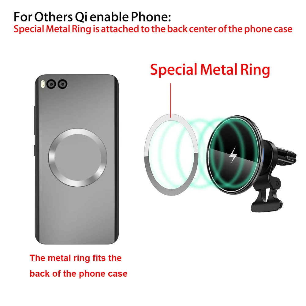 15W Qi Magnetic Wireless Car Charger Phone Holder for iPhone 12 Pro Max Mini Air Vent Mount For Magnet Case Fast Charging Stand
15W Qi Magnetic Wireless Car Charger Phone Holder for iPhone 12 Pro Max Mini Air Vent Mount For Magnet Case Fast Charging Stand