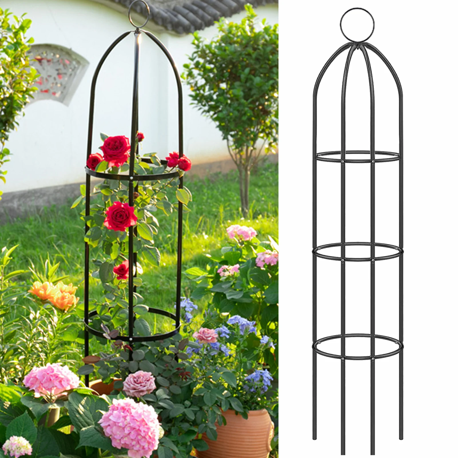 142/149cm Convenient Wrought Iron Floor Flower Holder Detachable Simple Flower Pot Stand Climbing Plant Garden Flower Holder
142/149cm Convenient Wrought Iron Floor Flower Holder Detachable Simple Flower Pot Stand Climbing Plant Garden Flower Holder