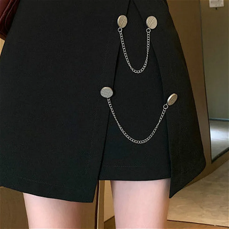 Skirts Women Thicker Chain Elegant Students Design High Waist Mini Leisure Stylish Solid Korean Style Female Black Asymmetrical
Skirts Women Thicker Chain Elegant Students Design High Waist Mini Leisure Stylish Solid Korean Style Female Black Asymmetrical