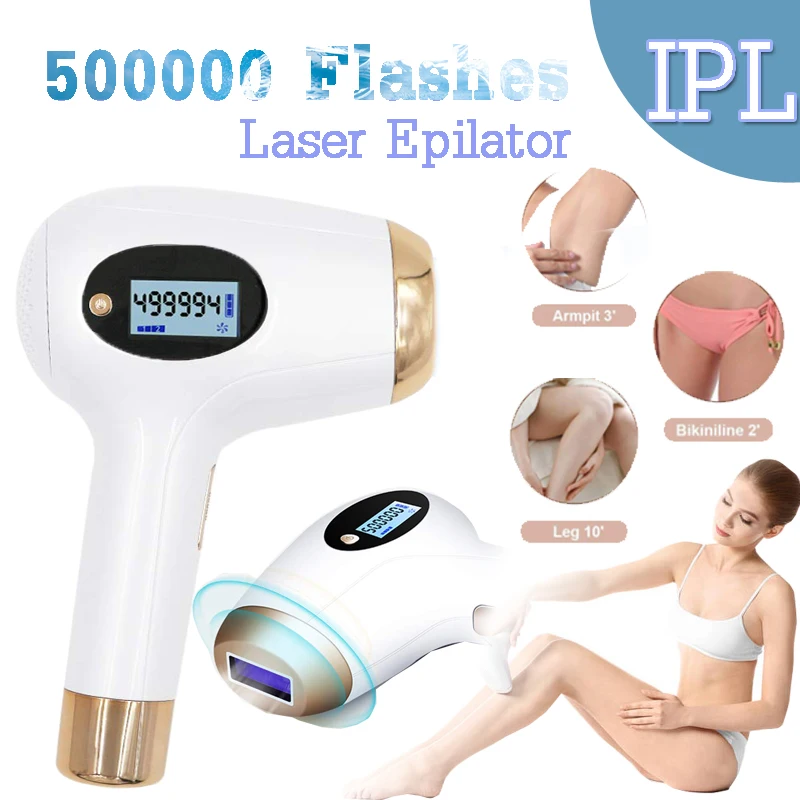 

IPL Permanent Systems Hair Removal For Women Laser 500,000 Flashes Profesional Painless Facial Body Hair Removal Device Home Use