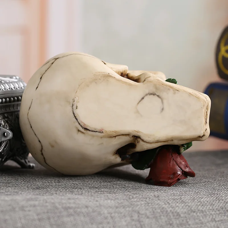 Funny Mouth Biting Rose Romantic Skull Figure Creative Tricky Resin Craft Collection Halloween Horror Decoration Gag gifts toy
Funny Mouth Biting Rose Romantic Skull Figure Creative Tricky Resin Craft Collection Halloween Horror Decoration Gag gifts toy