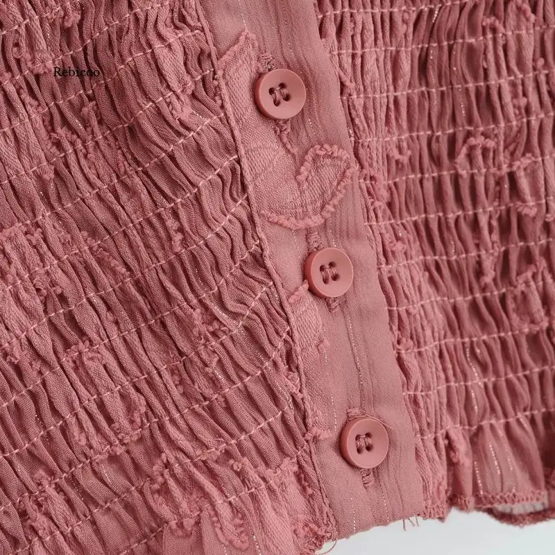 New Spring Women Jacquard Chiffon Short Blouse Female Deep V Neck Long Sleeve Shirt Casual Lady Tops Blusas
New Spring Women Jacquard Chiffon Short Blouse Female Deep V Neck Long Sleeve Shirt Casual Lady Tops Blusas