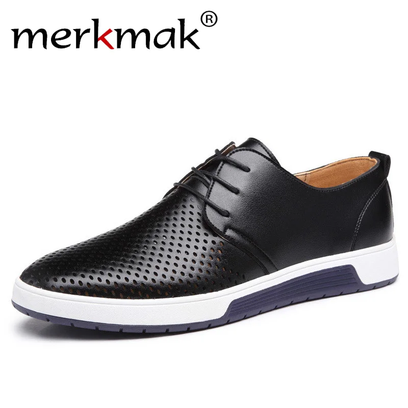 Merkmak New Men Casual Shoes Leather Summer Breathable Holes Luxurious Brand Flat Shoes For Men Drop Shipping
Merkmak New Men Casual Shoes Leather Summer Breathable Holes Luxurious Brand Flat Shoes For Men Drop Shipping