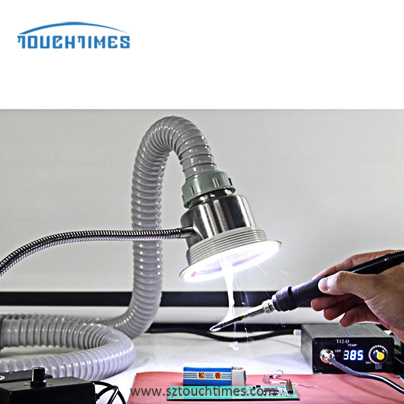 smoke exhauster instrument mobile phone maintenance fume extractor with light and adjustable suction
smoke exhauster instrument mobile phone maintenance fume extractor with light and adjustable suction