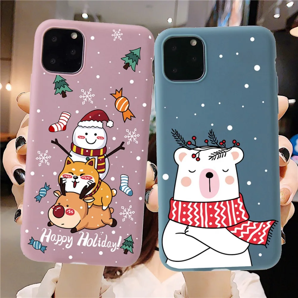 New Year Christmas Case For iPhone 11 Pro Max Cute Bear Soft TPU Phone Cover Fundas For iPhone 12 6 8 7 Plus X XS XR 13pro SE20
New Year Christmas Case For iPhone 11 Pro Max Cute Bear Soft TPU Phone Cover Fundas For iPhone 12 6 8 7 Plus X XS XR 13pro SE20
