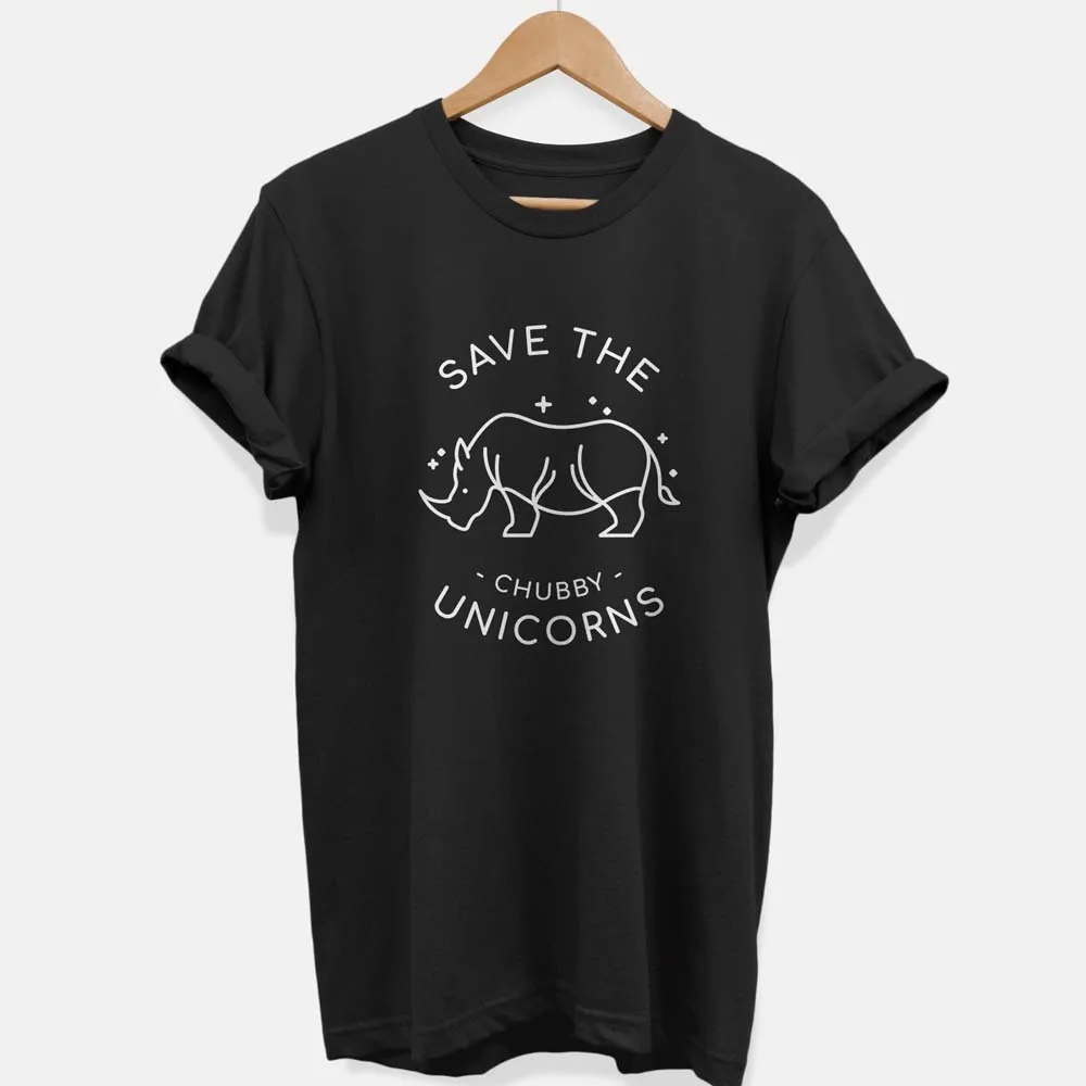 Женская хлопковая Футболка с принтом Save The Chubby Unicorns футболка изображением