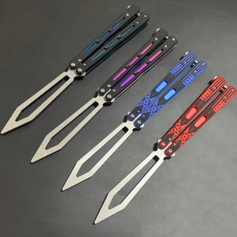Butterfly Practice Knife Trainer Blade Stone Wash Ball Bearing 440C Adjustable G10 Handle Folding Knife Gift for Paying No Edge
Butterfly Practice Knife Trainer Blade Stone Wash Ball Bearing 440C Adjustable G10 Handle Folding Knife Gift for Paying No Edge