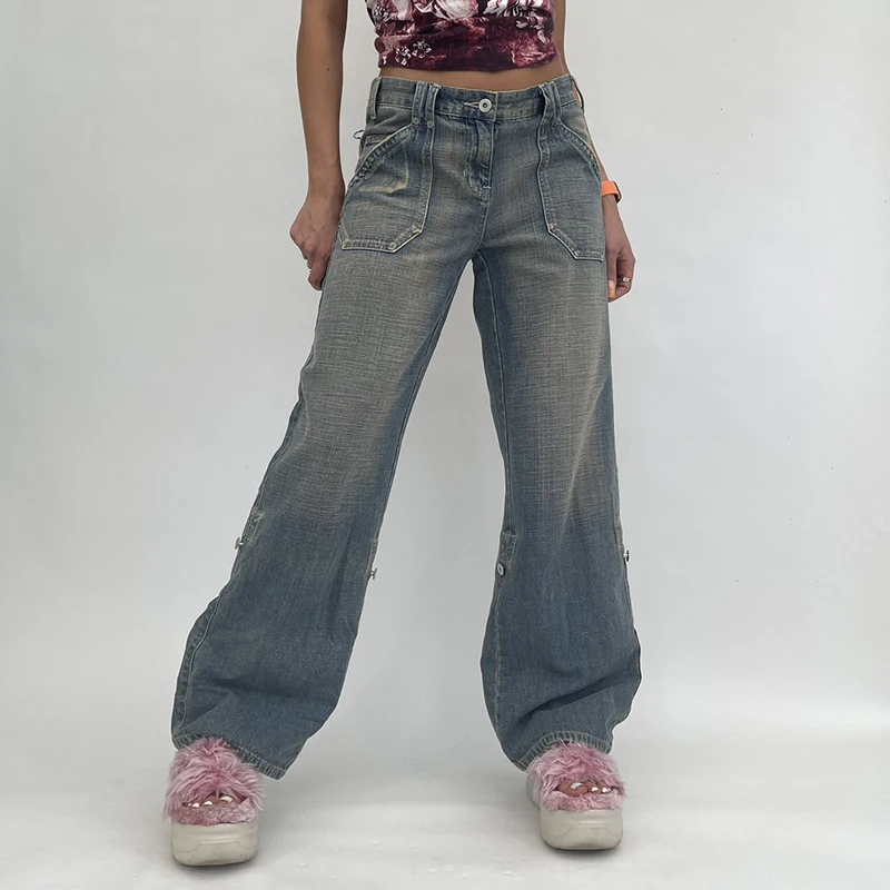 Streetwear High Waist Jeans Women Baggy Cargo Pants Patchwork Denim Straight Trousers Autumn Casual Korean Harajuku 2021
Streetwear High Waist Jeans Women Baggy Cargo Pants Patchwork Denim Straight Trousers Autumn Casual Korean Harajuku 2021